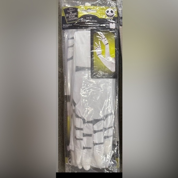 New 1 pair Jack Skellington Elbow Length Gloves - Picture 2 of 2